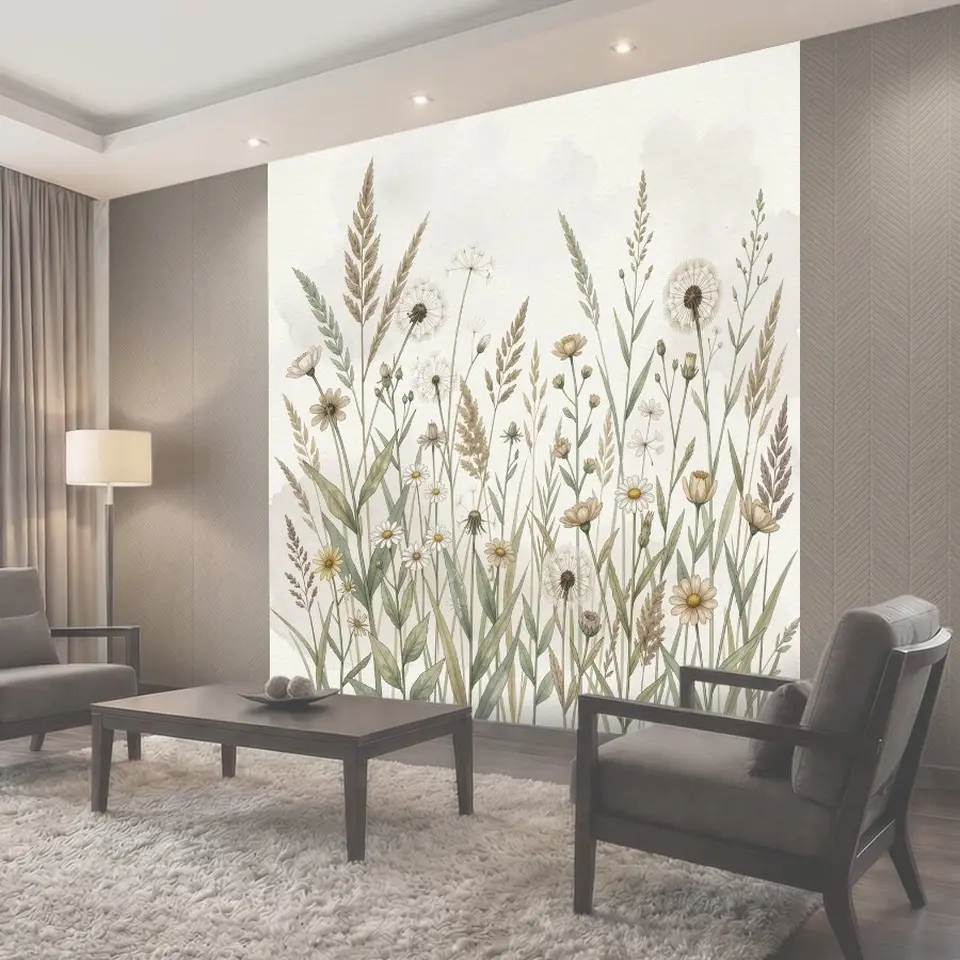 Фотообои Полевые травы и цветы