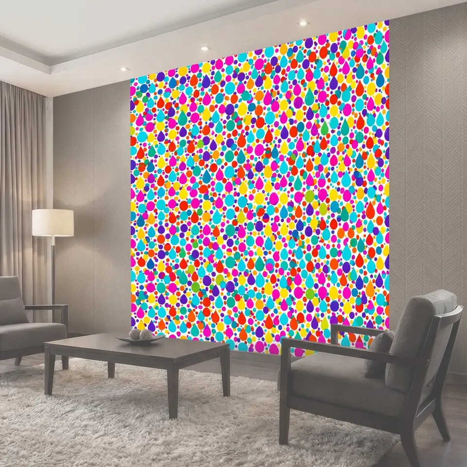 Фотообои Яркий абстрактный узор из капель