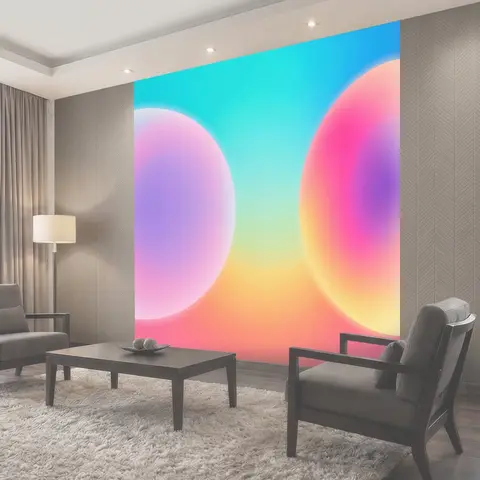 Фотообои Абстрактные пастельные сферы