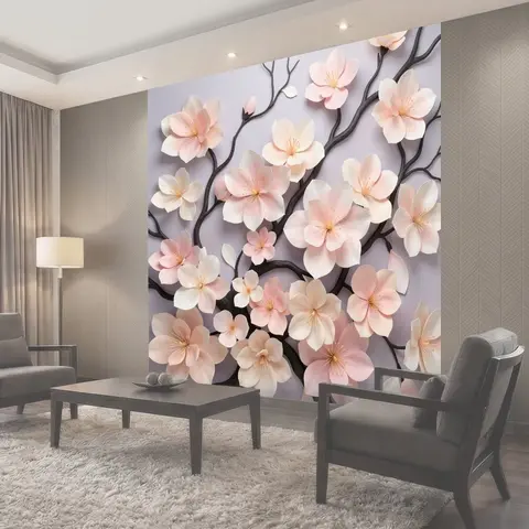Фотообои Ветви с нежными цветами сакуры