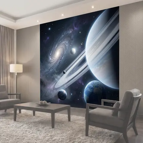 Фотообои Космические планеты и галактика