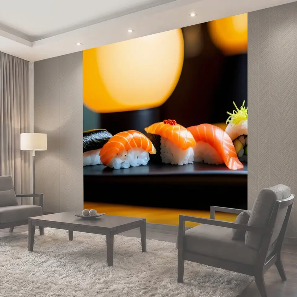 Фотообои Кафе с суши и красивым интерьером