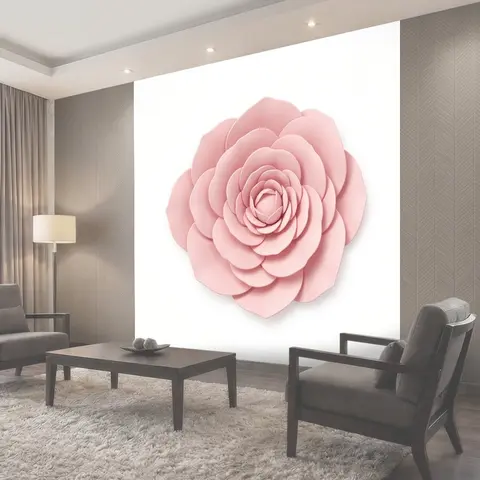 Фотообои Нежный 3D цветок розовых оттенков