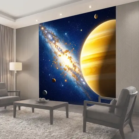 Фотообои Космос с планетами и галактикой