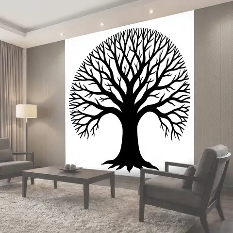 Фотообои Силуэт раскидистого дерева