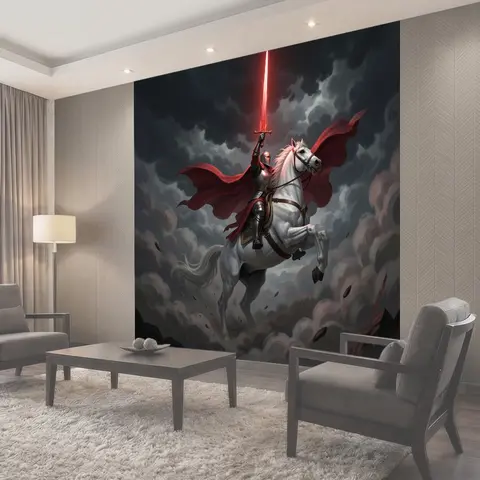Фотообои Рыцарь на белом коне
