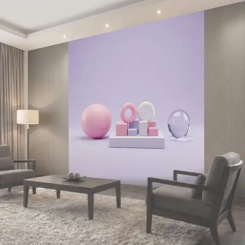 Фотообои Пастельные 3D геометрические фигуры