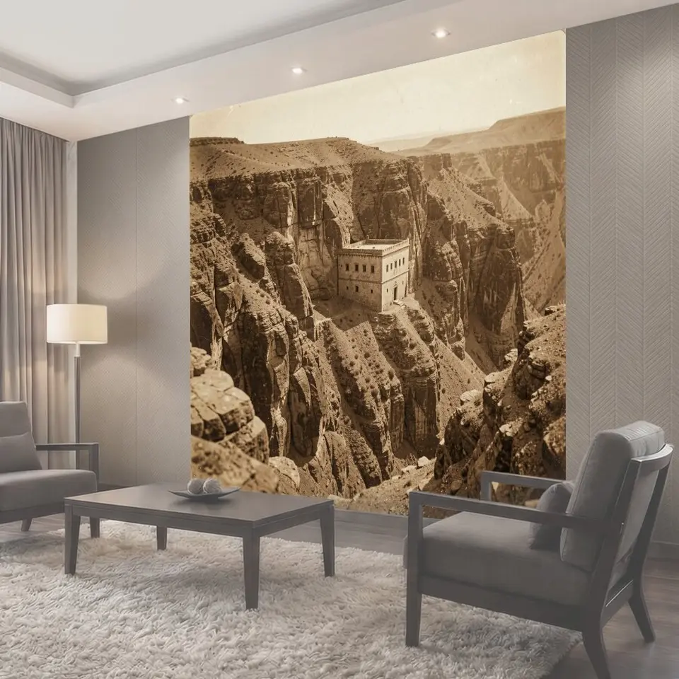 Фотообои Дом на скалистом уступе