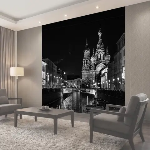 Фотообои Санкт-петербург, ноной петербург, вечерний город