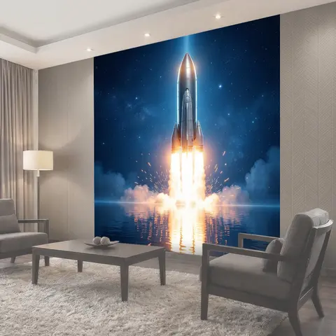 Фотообои Старт ракеты в космос