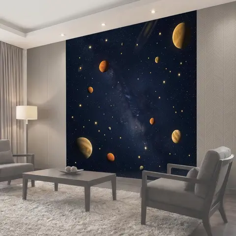Фотообои Космос с планетами и звездами