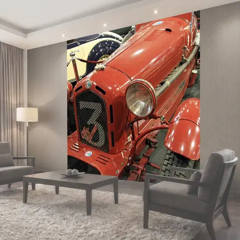 Фотообои Старинный автомобиль, альфа-ромео, красный