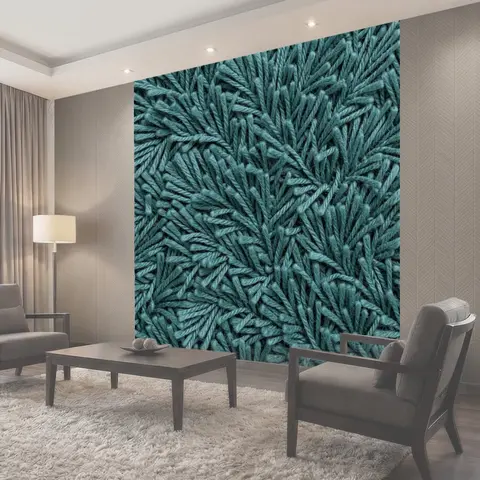 Фотообои Бирюзовая текстура вязаной пряжи