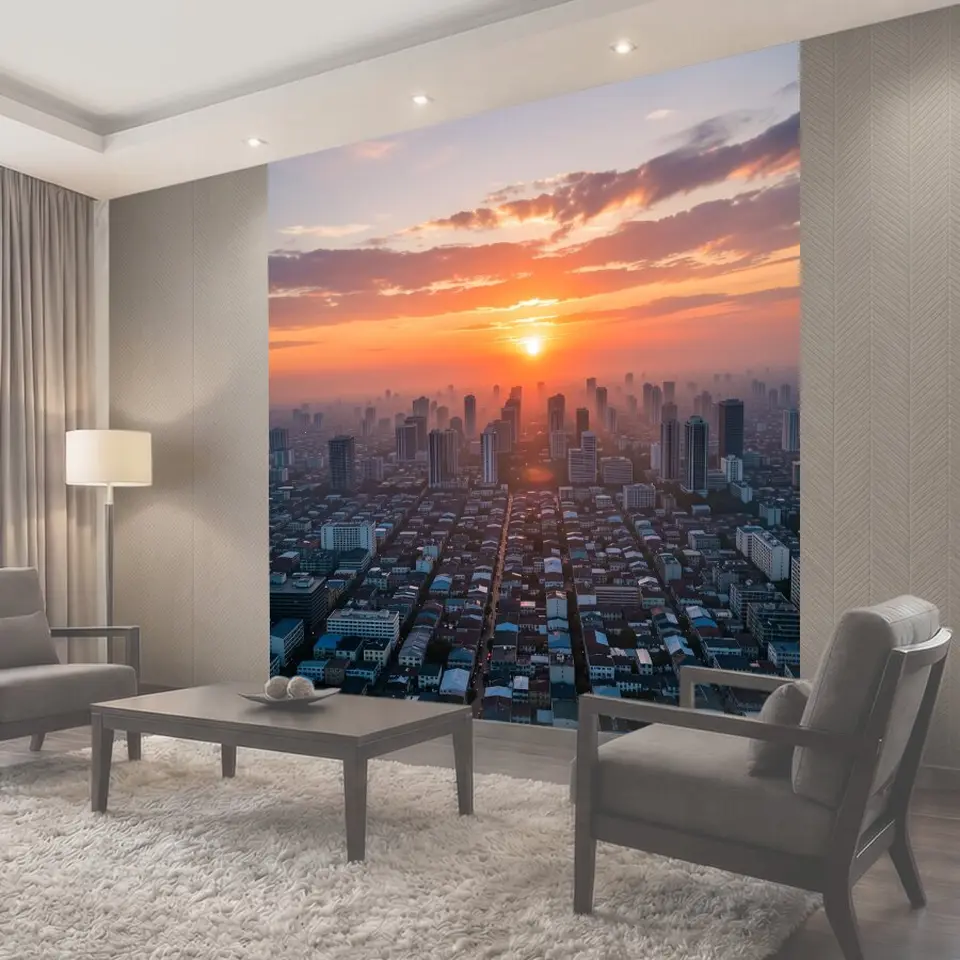 Фотообои Городской skyline на рассвете