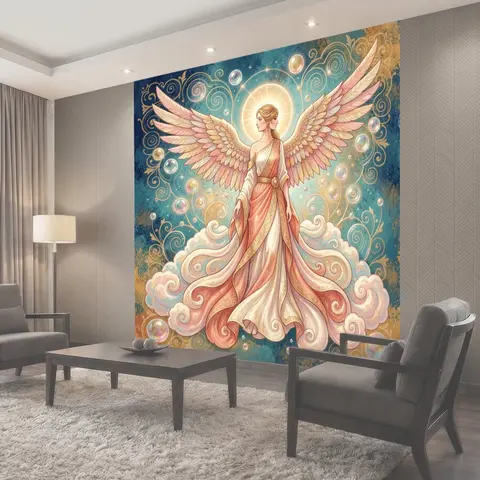 Фотообои Небесная дева с крыльями