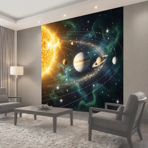 Фотообои Солнечная система в космосе