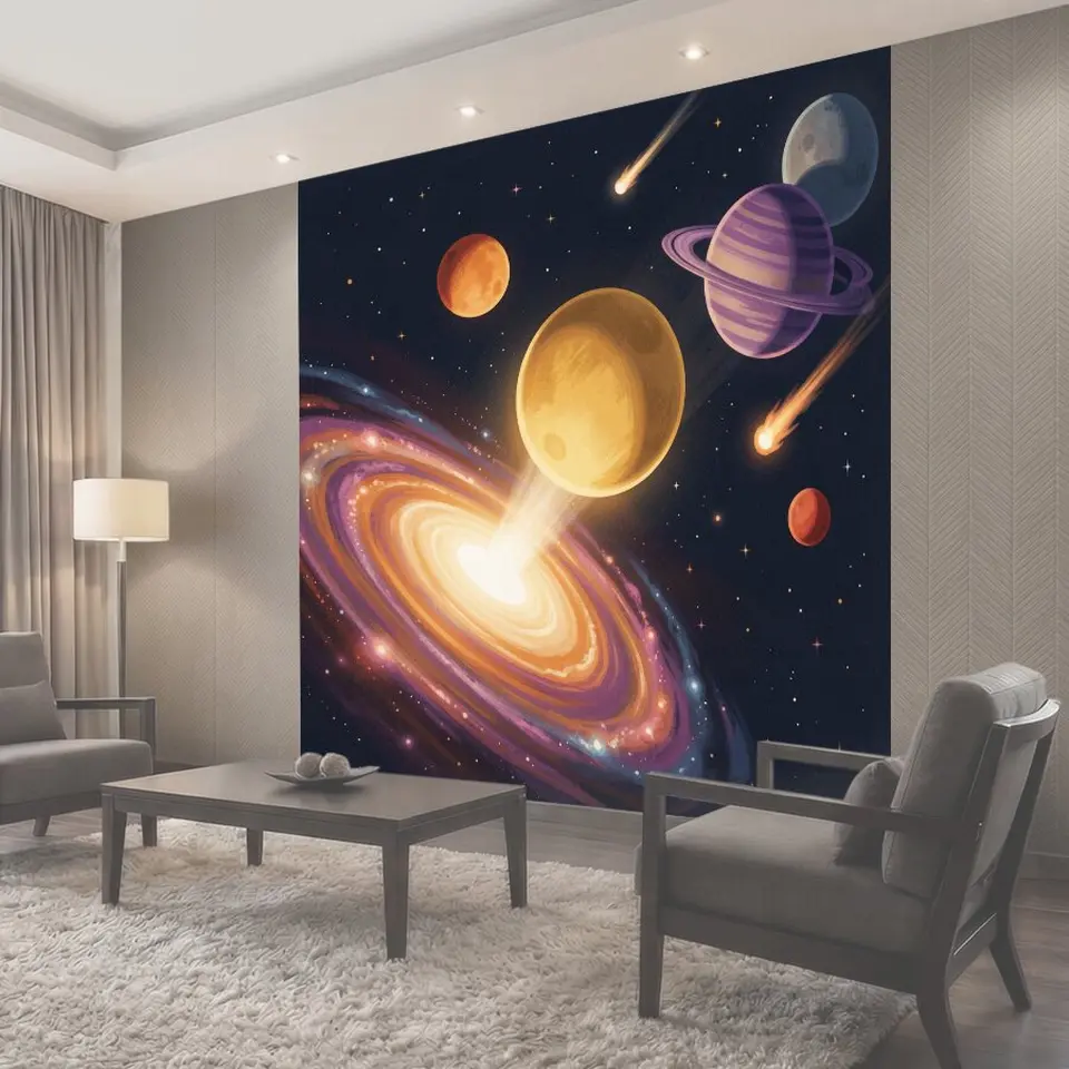 Фотообои Космический пейзаж с планетами