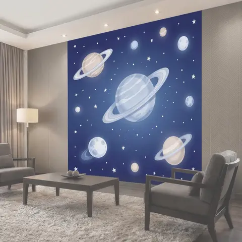 Фотообои Космос с планетами и звездами