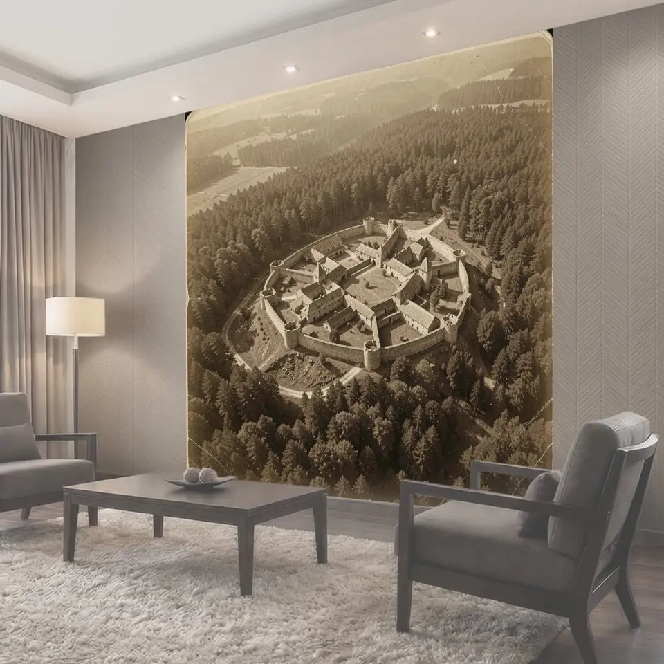 Фотообои Старинная крепость среди леса