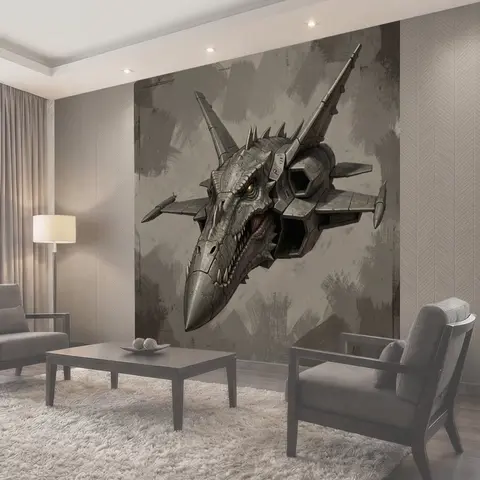 Фотообои Космический дракон-механизм с пушками