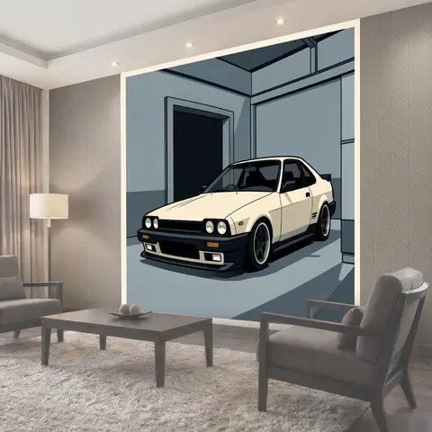Фотообои Японский тюнинг-автомобиль в боксе