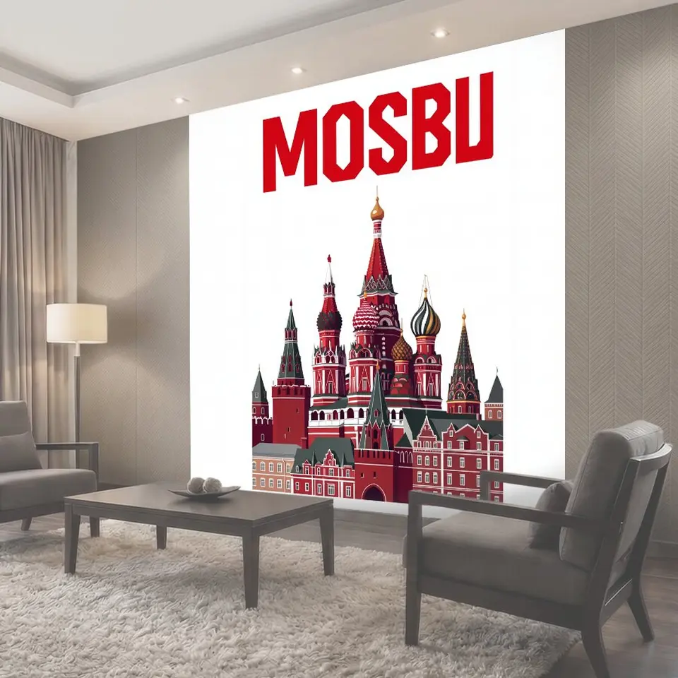 Фотообои Силуэт Москвы с Кремлём