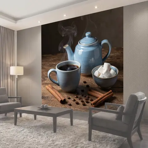 Фотообои Чайная композиция с паром и специями