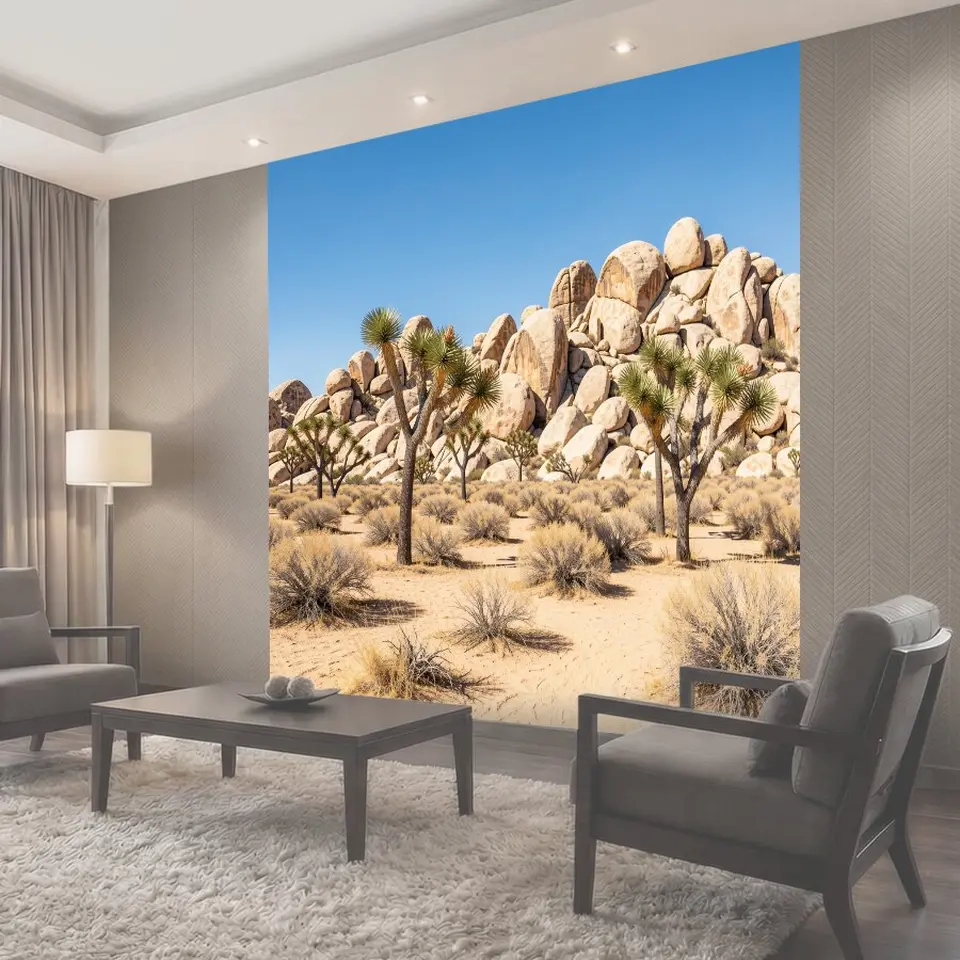 Фотообои Пустынный пейзаж с каменными глыбами