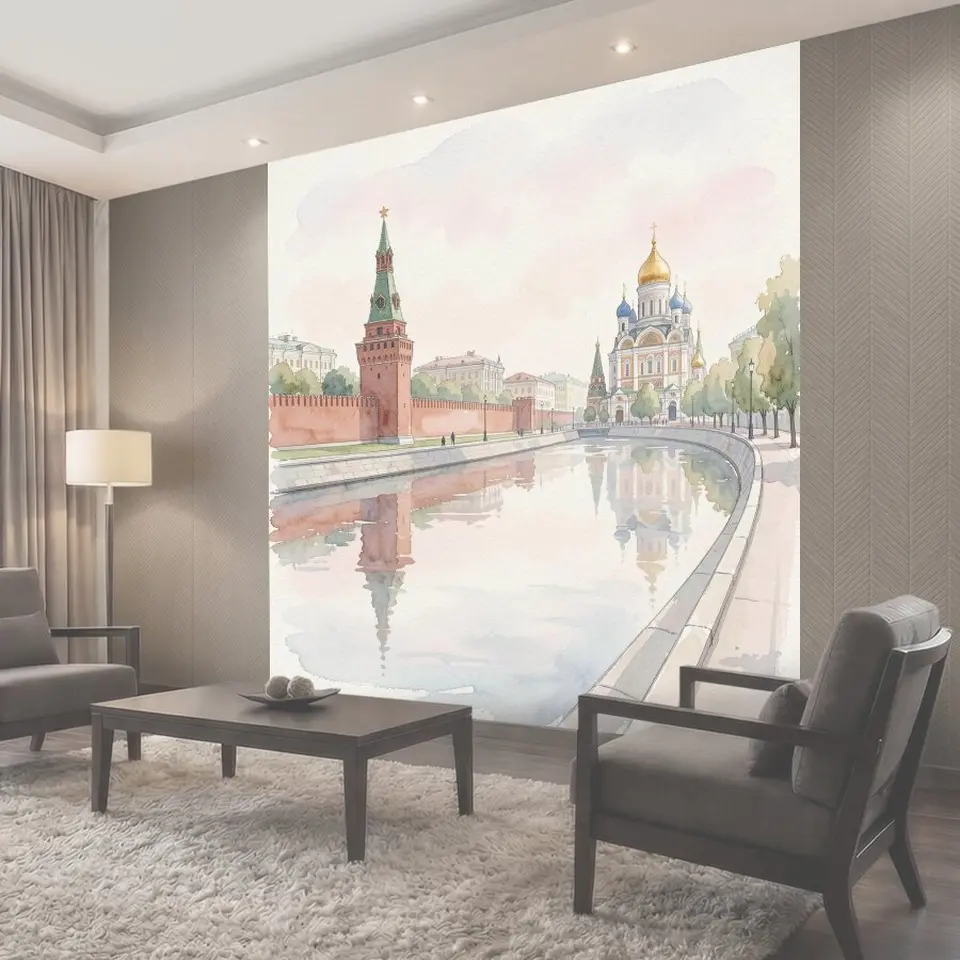 Фотообои Московский кремль у набережной
