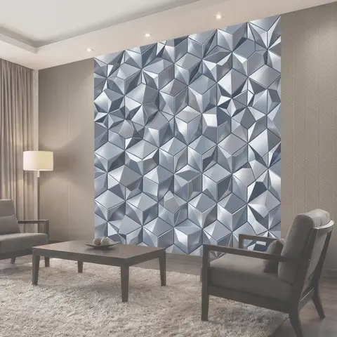 Фотообои 3D-кубики из металлических граней