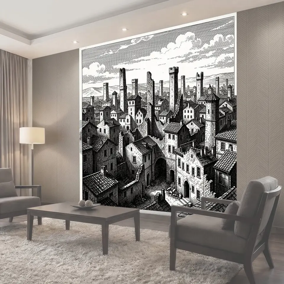 Фотообои Старинный индустриальный город