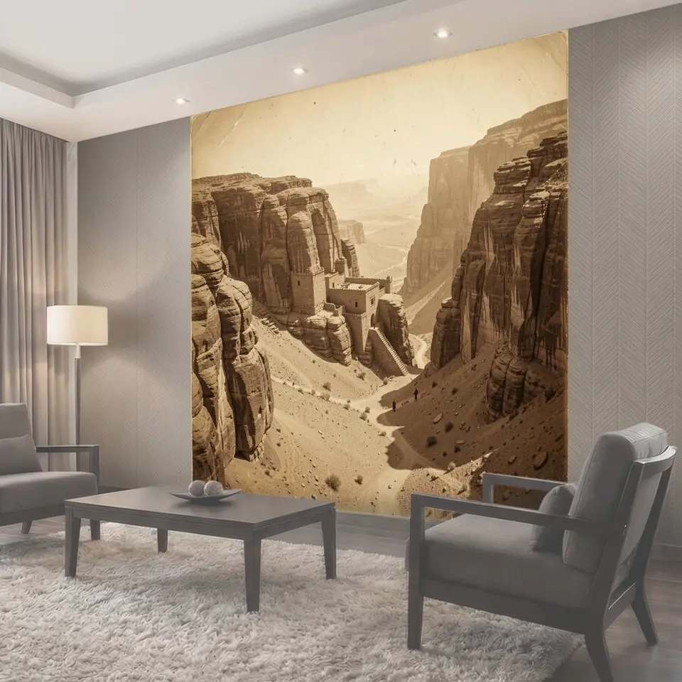 Фотообои Каменная цитадель в каньоне