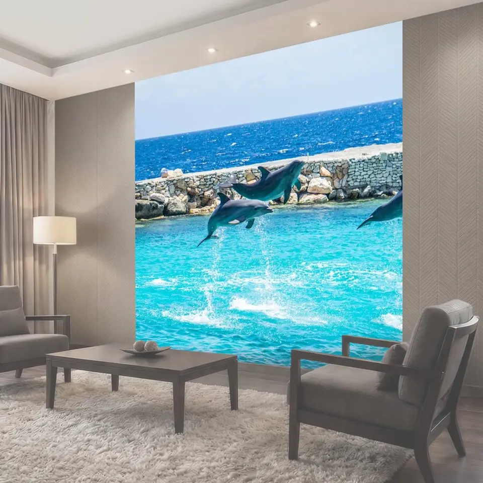 Фотообои Дельфины, прыжки, трюк
