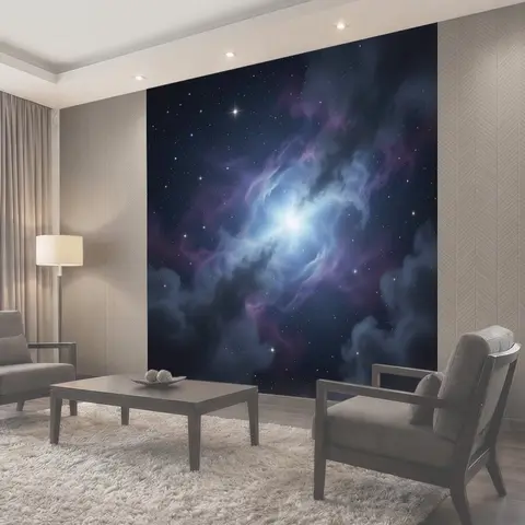 Фотообои Космическая туманность со звездами