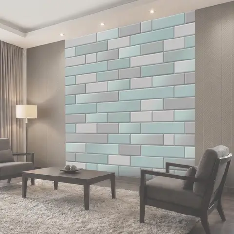 Фотообои Пастельная кирпичная кладка 3D