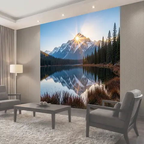 Фотообои Горный пейзаж с озером