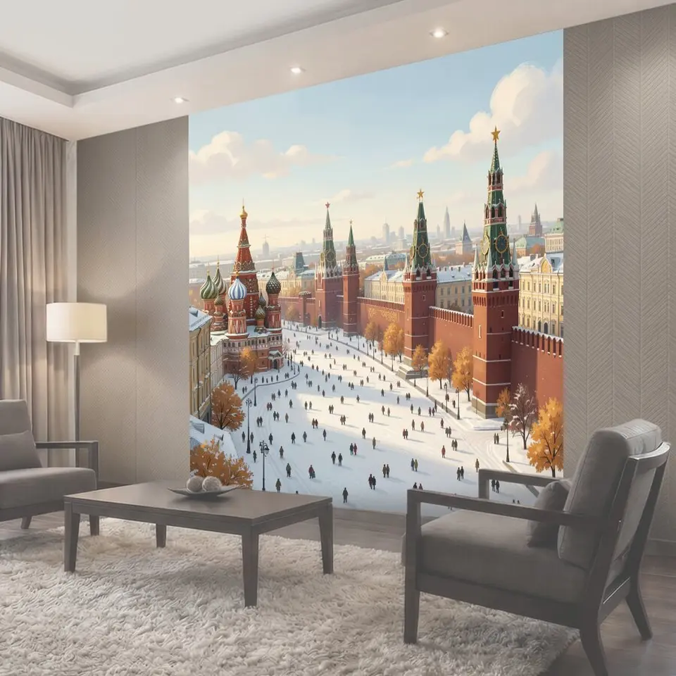 Фотообои Зимняя Москва у Кремля