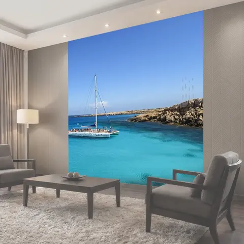 Фотообои Катамаран, море, лодка
