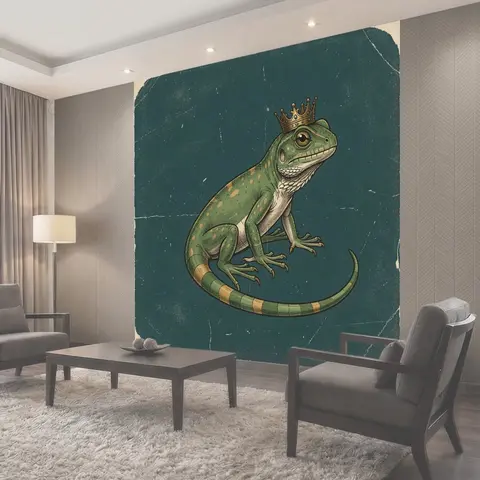 Фотообои Королевская игуана в короне