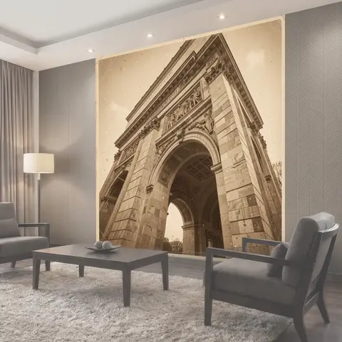 Фотообои Триумфальная арка в сепии