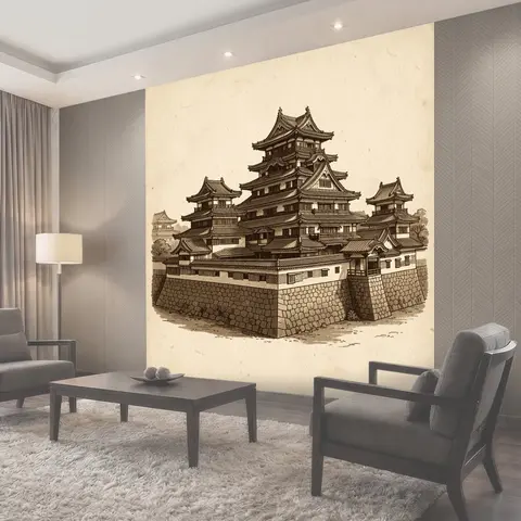 Фотообои Японская крепость в старинном стиле
