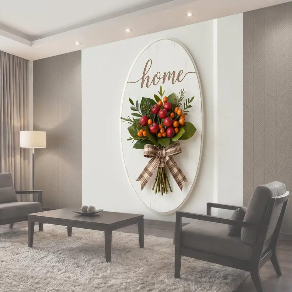 Фотообои Букет с ягодами и надписью home