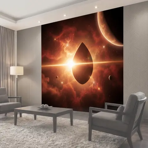 Фотообои Космический пейзаж с планетами