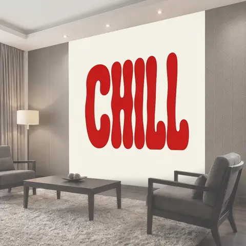 Фотообои Красная надпись CHILL