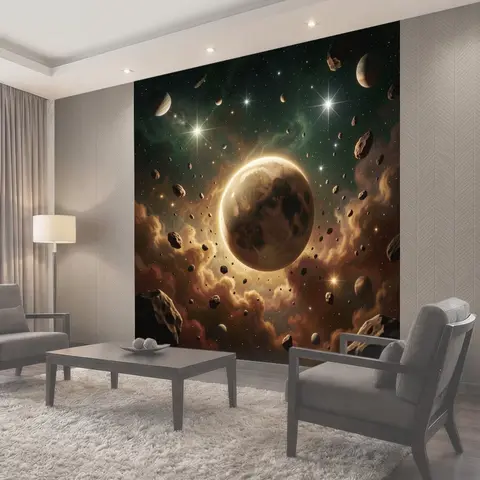 Фотообои Фантастический космос с планетой