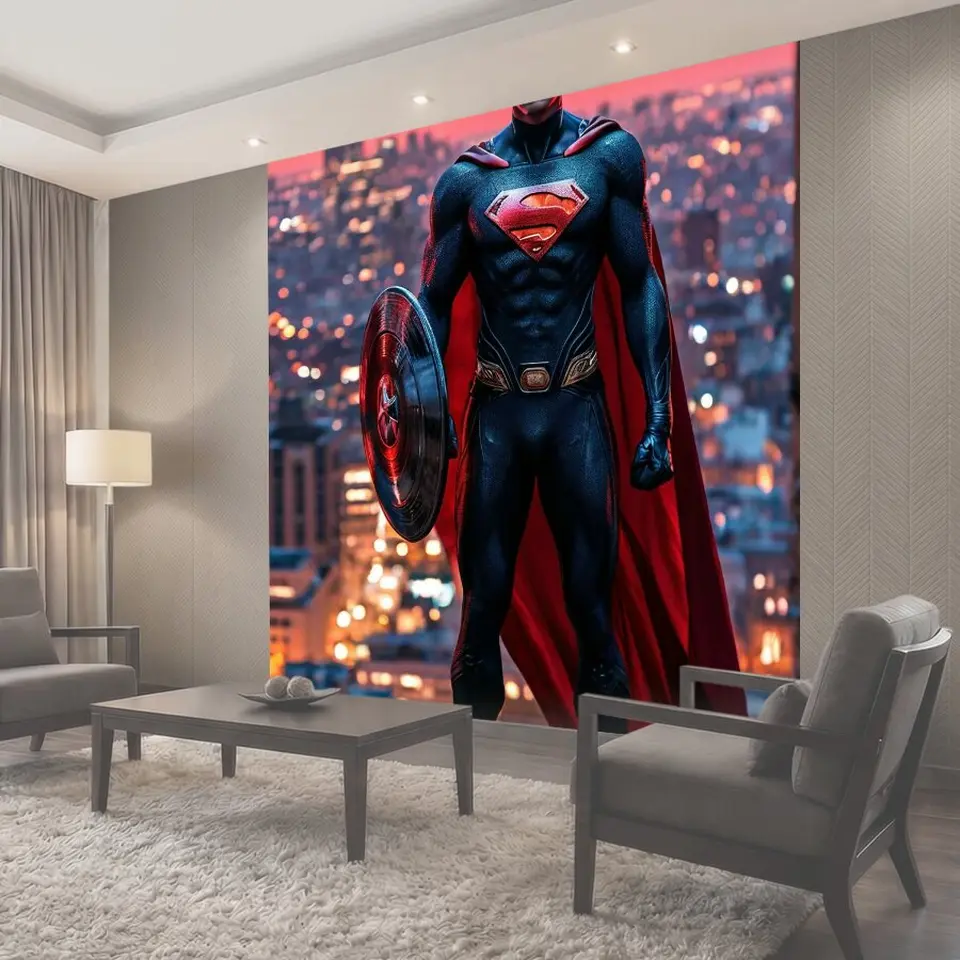 Фотообои Супергерой, superhero, изображение супергероя, геройская иллюстрация, графика в стиле комиксов…