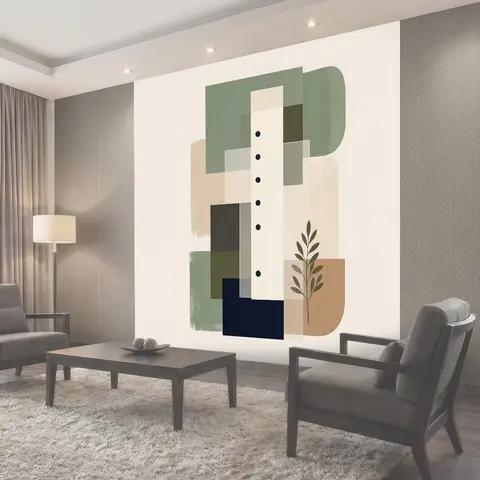 Фотообои Абстракция с растительным мотивом