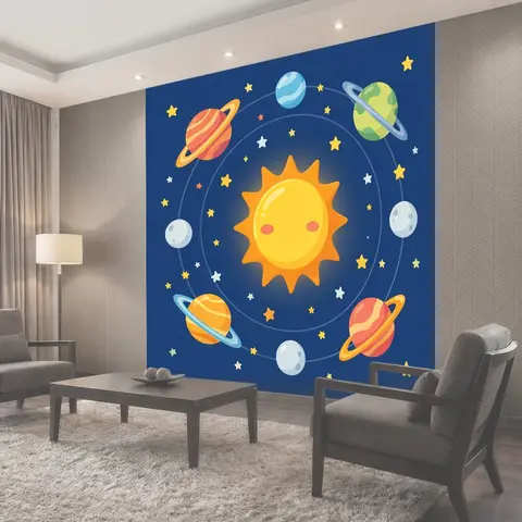 Фотообои Солнечная система с планетами