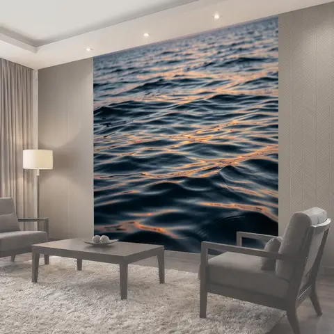 Фотообои Морская рябь на закате