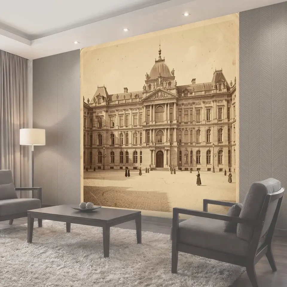 Фотообои Старинный дворец с центральной башней
